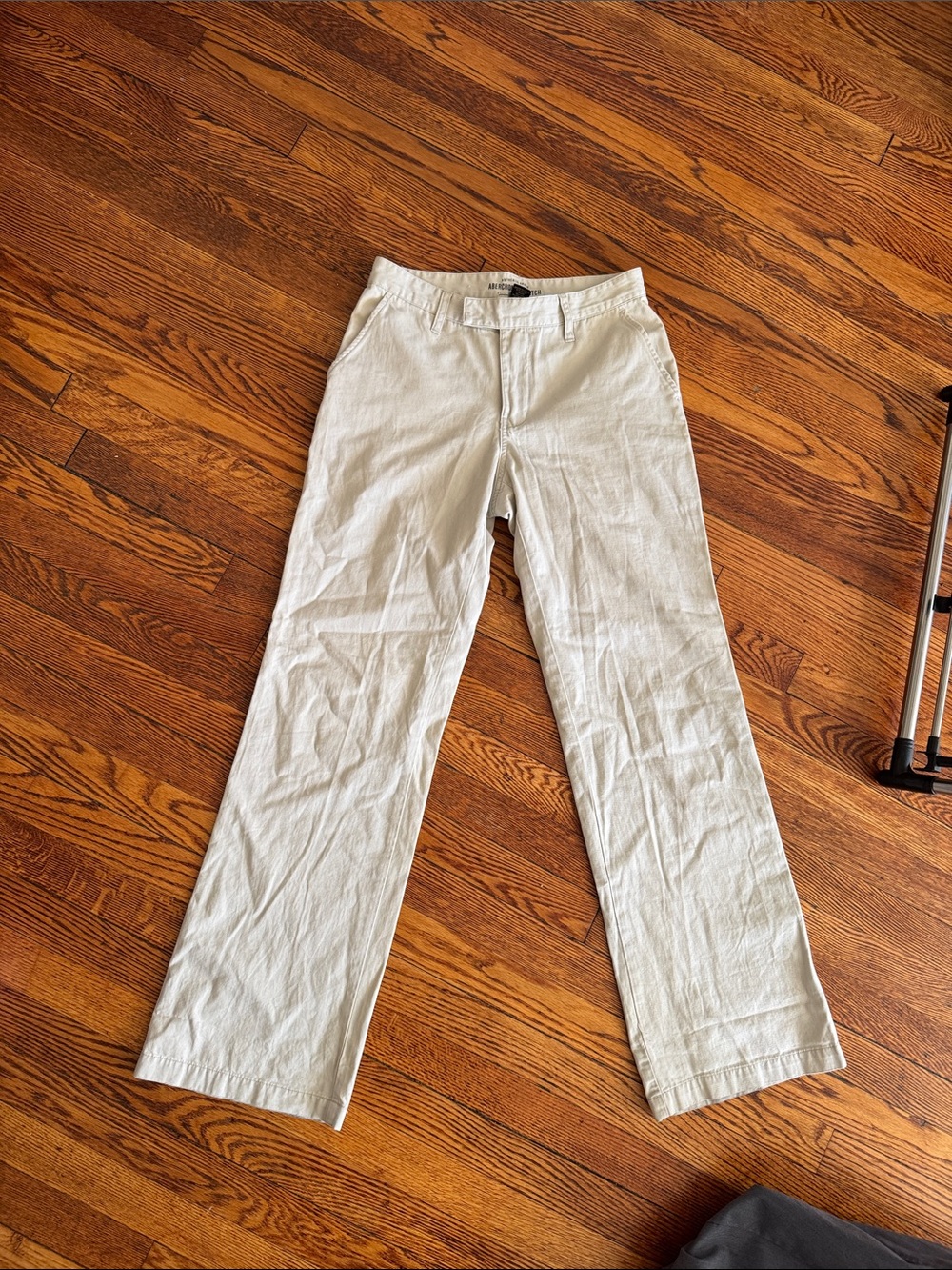 Women’s Beige Straight-Leg Chinos